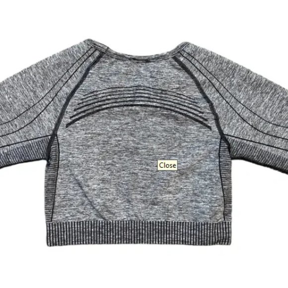 Gymshark Hyper Amplify Seamless Cropped Long Sleeve Athletic Workout Top Small - Picture 3 of 5